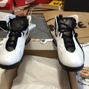 Jordan true flight White and Red High-Top Sneakers